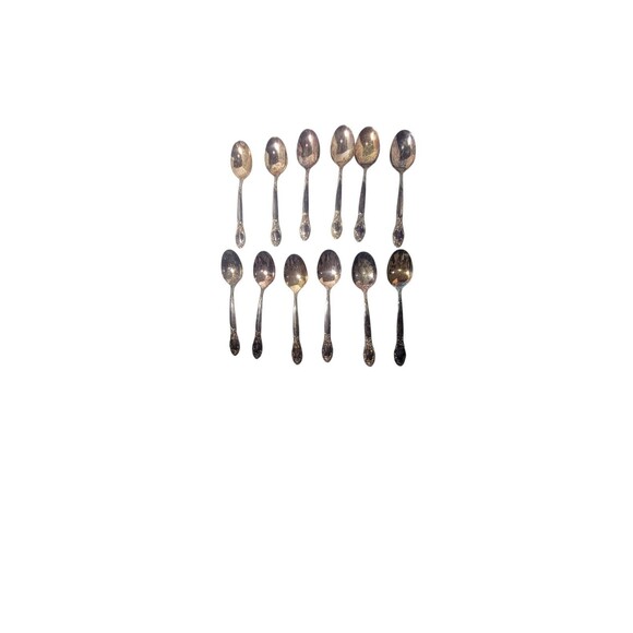 VTG Oneida LTD Silversmiths Ballad Country Lane 61 Pc Flatware Set - Tarnished - Picture 8 of 14